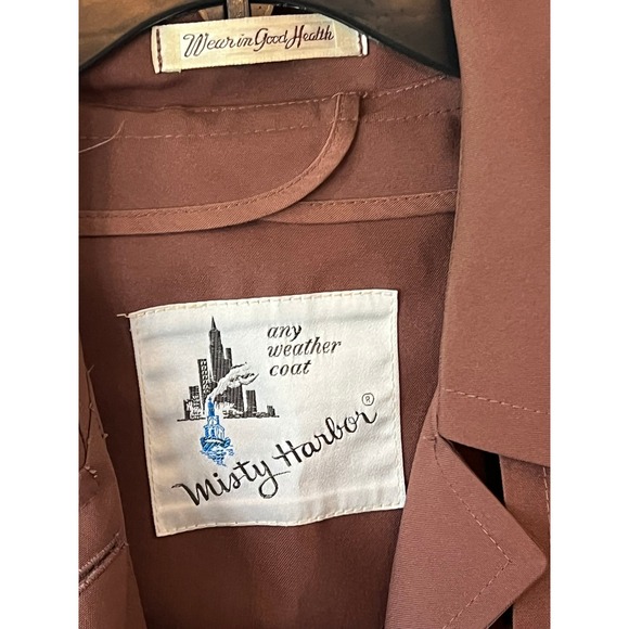 Misty Harbor Women's Any Weather Trench Coat‎ 14 R Vintage Textured - Picture 3 of 14